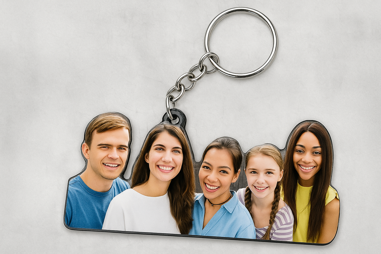Photo cutout keychain